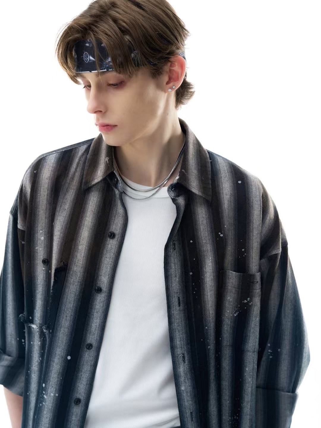 Spray Stripe Overshirt